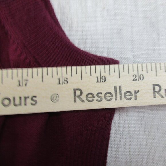Callaway Golf‎ Sweater Vest Mens Medium Burgundy Knitted Sleeveless Quarter Zip - Picture 9 of 9